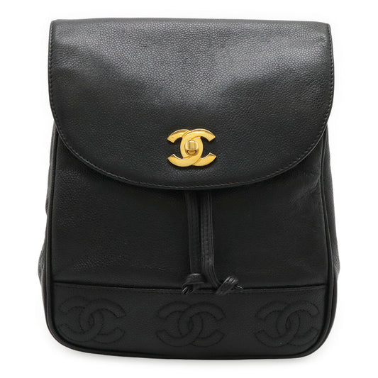 Chanel Triple Coco Caviar Leather Backpack