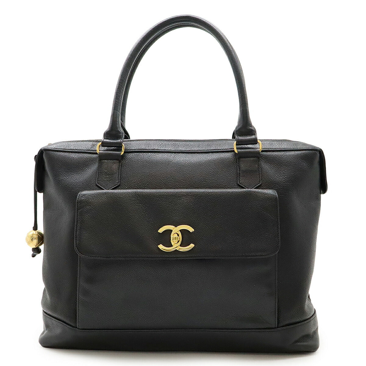 Chanel Coco Mark Caviar Tote Bag