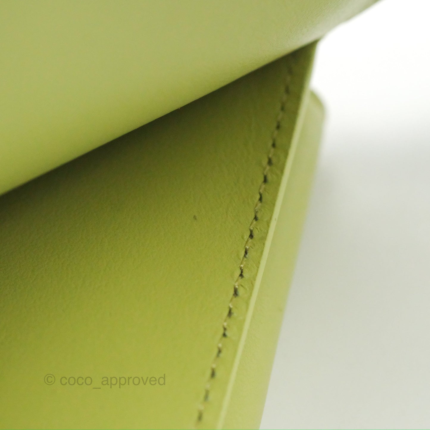 Celine Small Triomphe Flap Wallet Avocado Green Shiny Calfskin