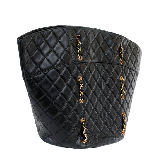 Chanel Vintage Quilted Day Tote w/ Gold Hardware
