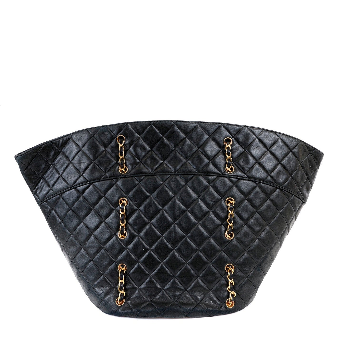 Chanel Vintage Quilted Day Tote w/ Gold Hardware
