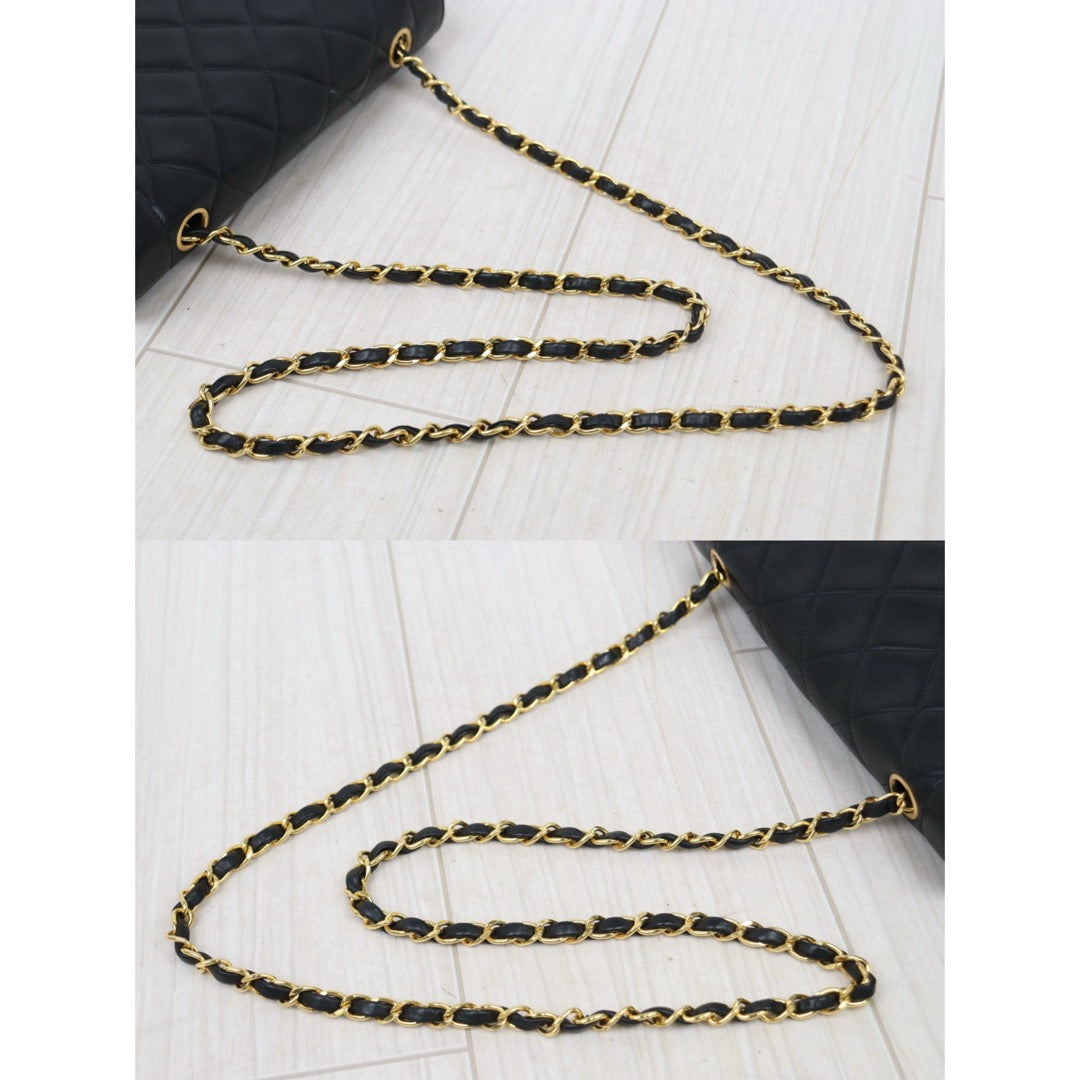 Good ( Rank AB)｜ CHANEL Matrasse Diana 25 Lamb Skin  Chain Bag Made in 1991-1994 Year｜P25031406