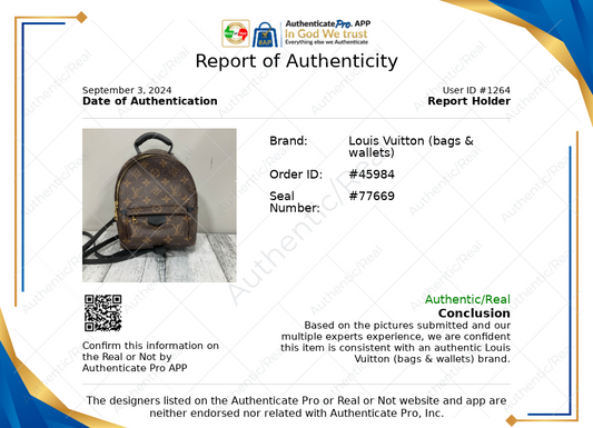 Backpack Luxury Designer By Louis Vuitton, Size: Small