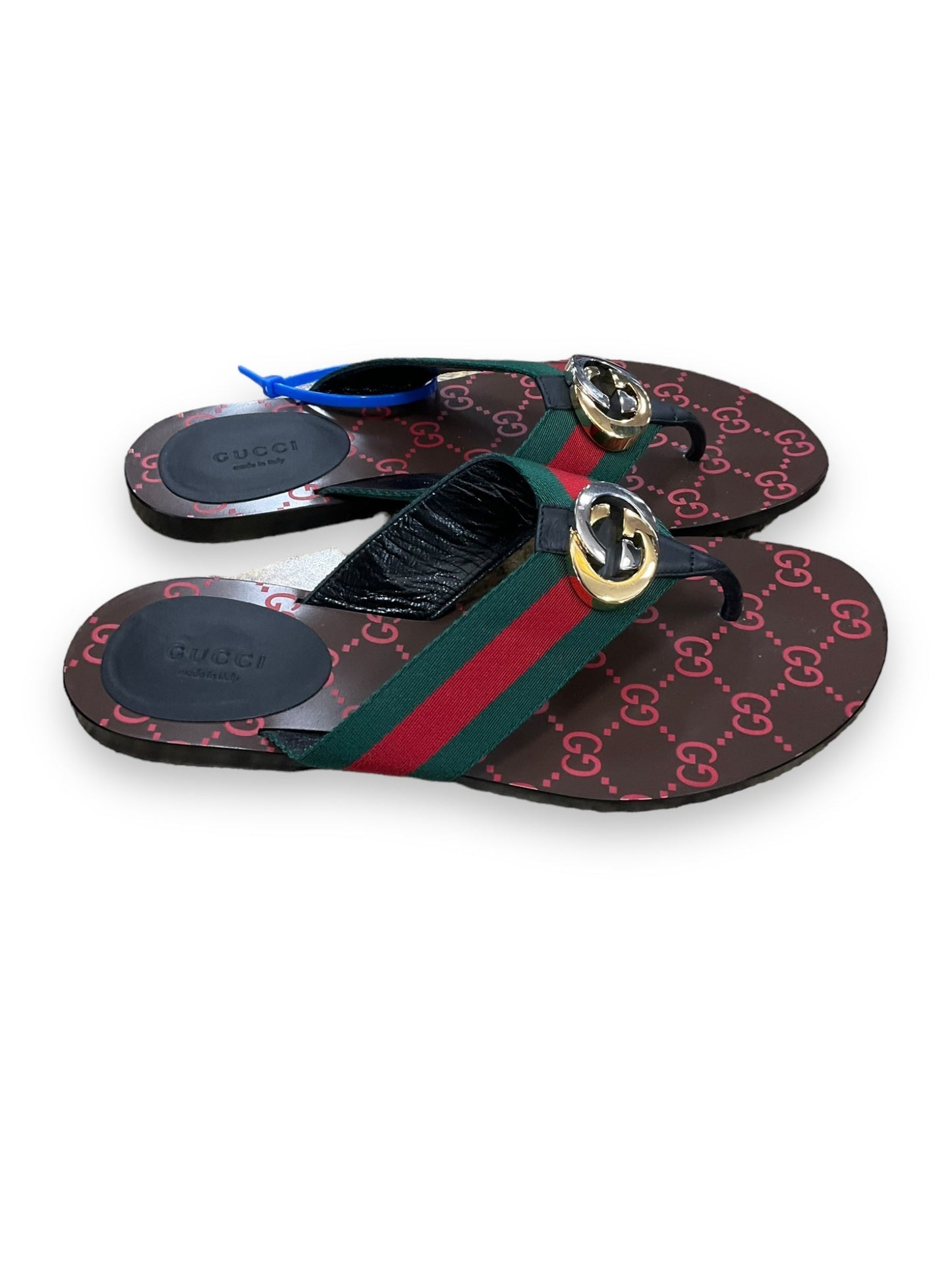 Brown Sandals Flats Gucci, Size 7.5