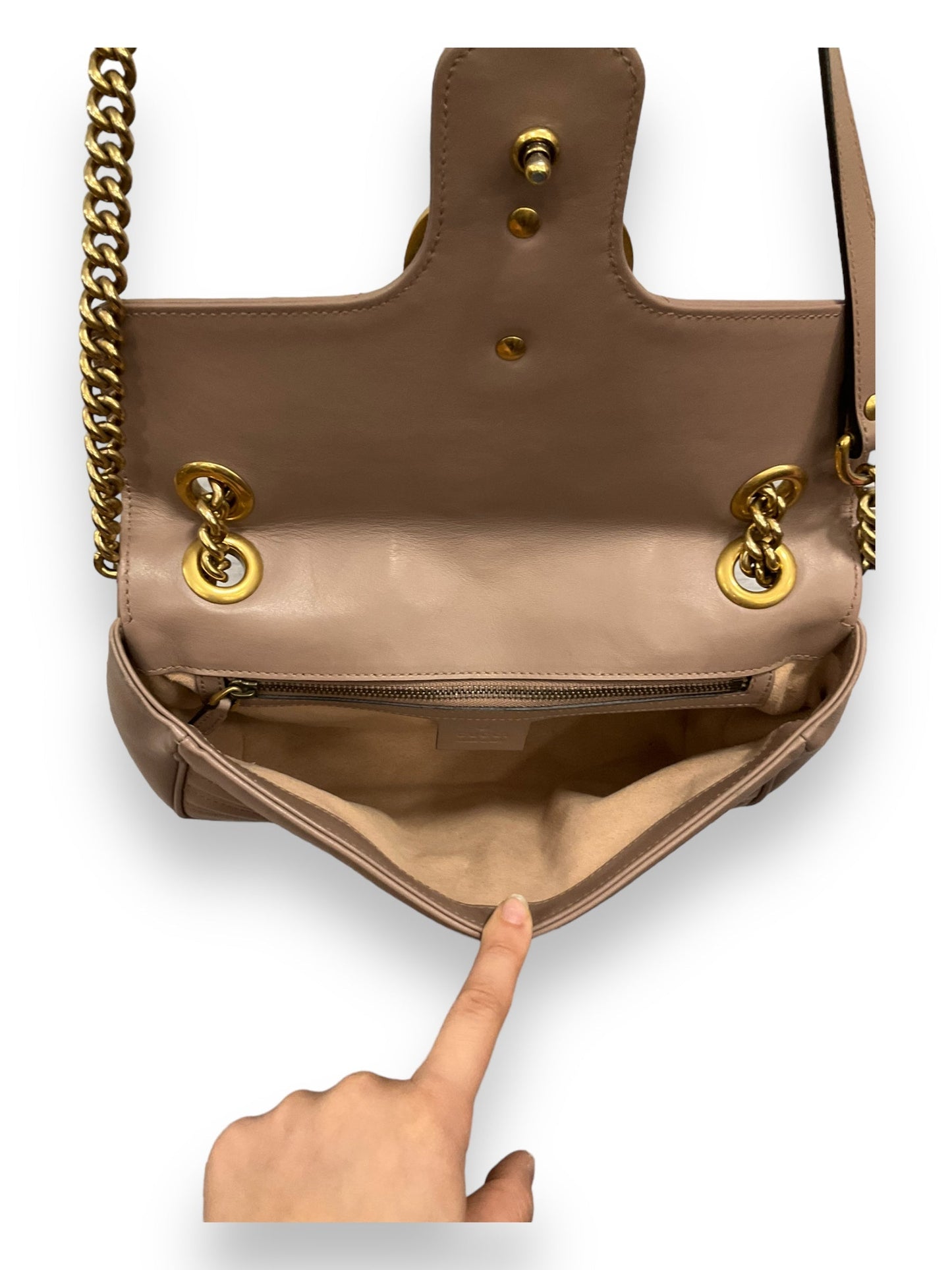 Crossbody Luxury Designer By Gucci, Size: Medium