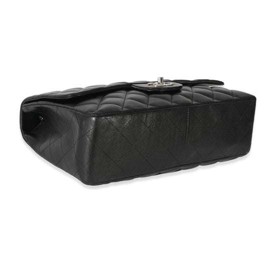CHANEL Black Lambskin Jumbo Single Flap Bag