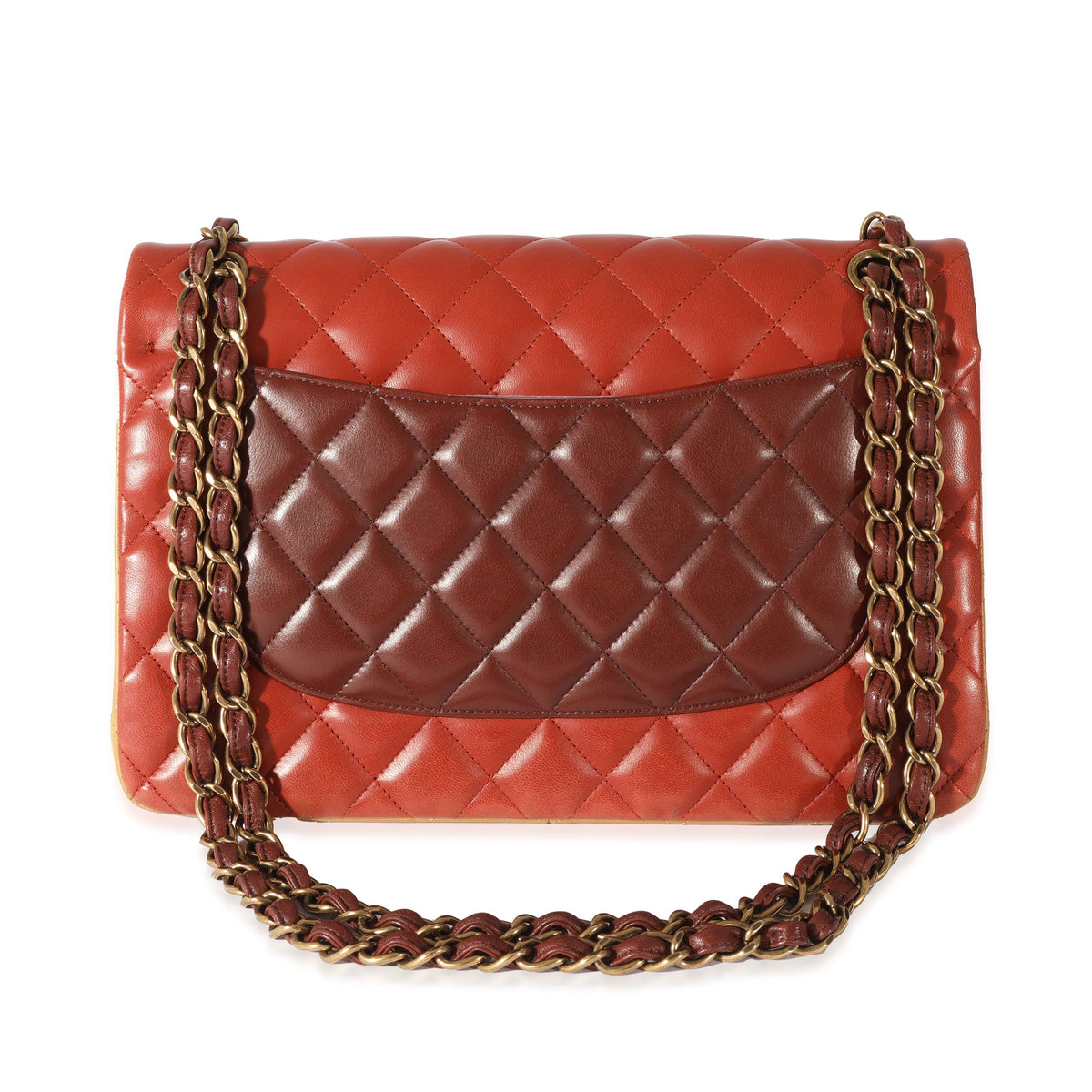 CHANEL Tri-Color Lambskin Jumbo Double Flap Bag