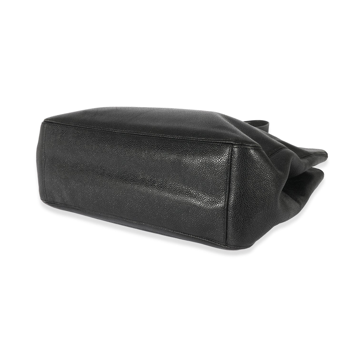 CHANEL Vintage Black Caviar CC Chain Tote