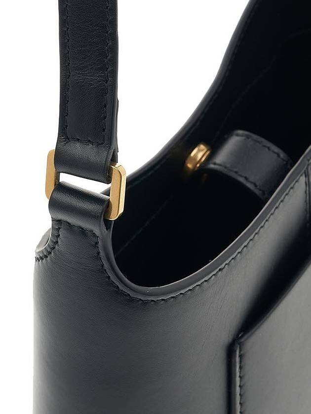 Luxury Balenciaga  Double B Logo Hobo Shoulder Bag Black