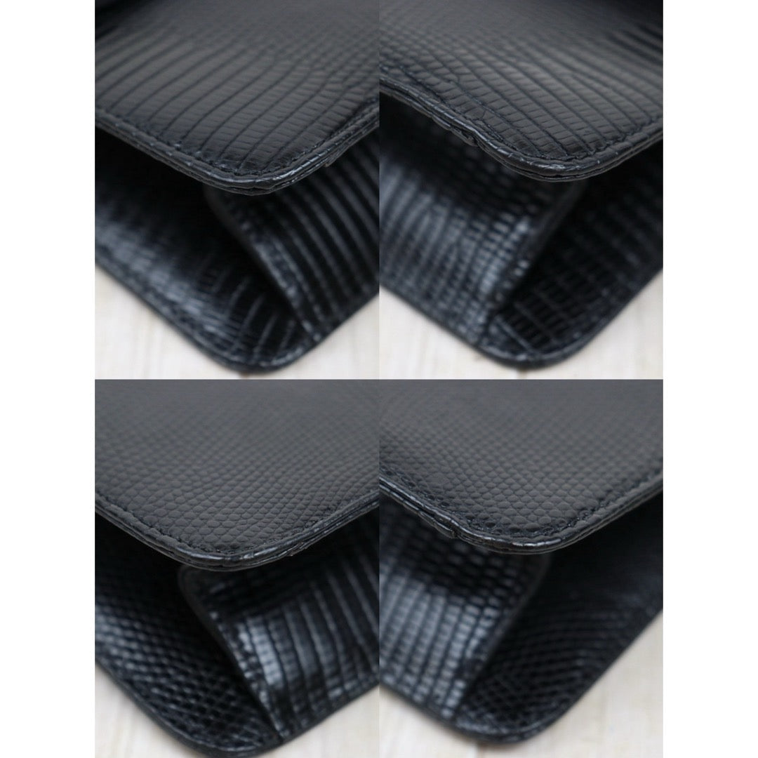 Very Good ( Rank A)｜ CHANEL  Lizard Skin Chain CF 25 Shoulder Bag Made in 1986-1988 Year ｜Y25051901