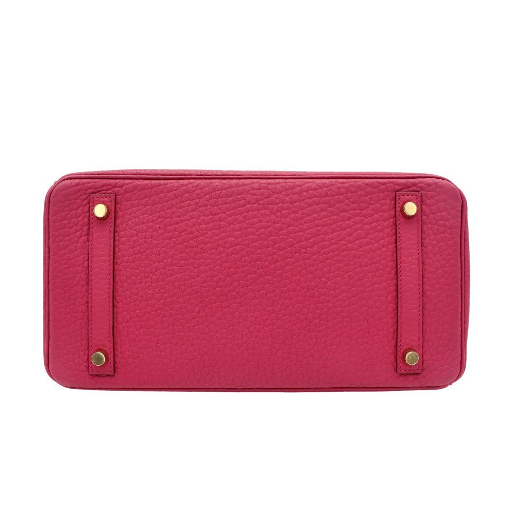 Hermès 30cm Birkin Bois de Rose Fjord Leather Gold Hardware