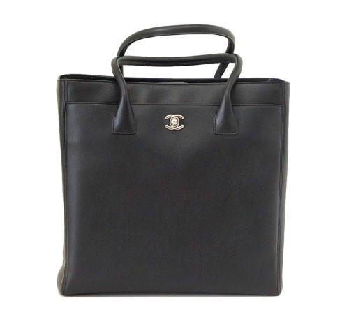 Chanel Bag Black Deerskin Tall Cerf Tote New
