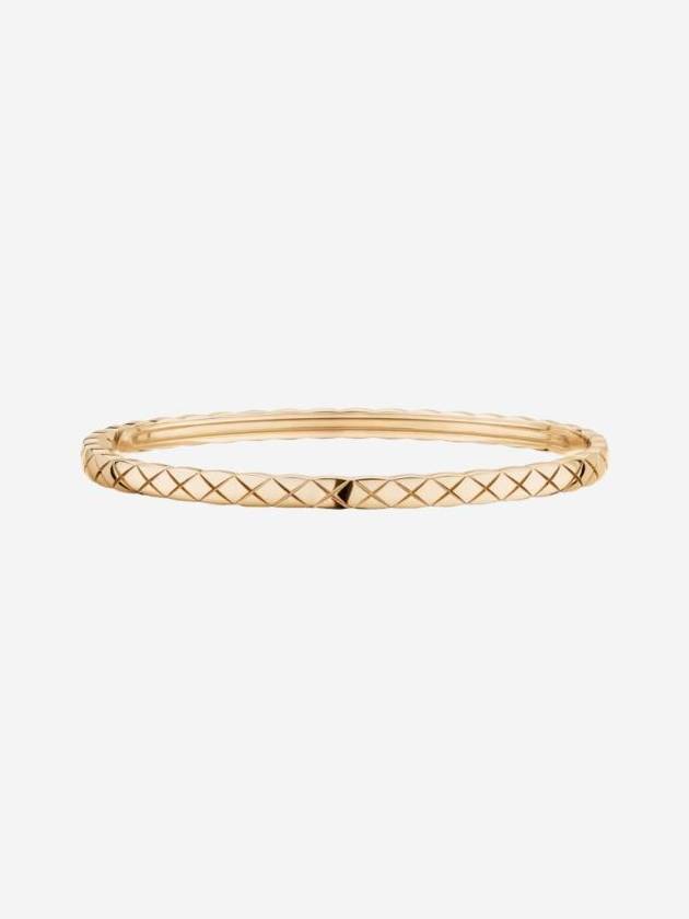 Coco Crush Quilted Motif Mini Bangle Bracelet Gold Chanel