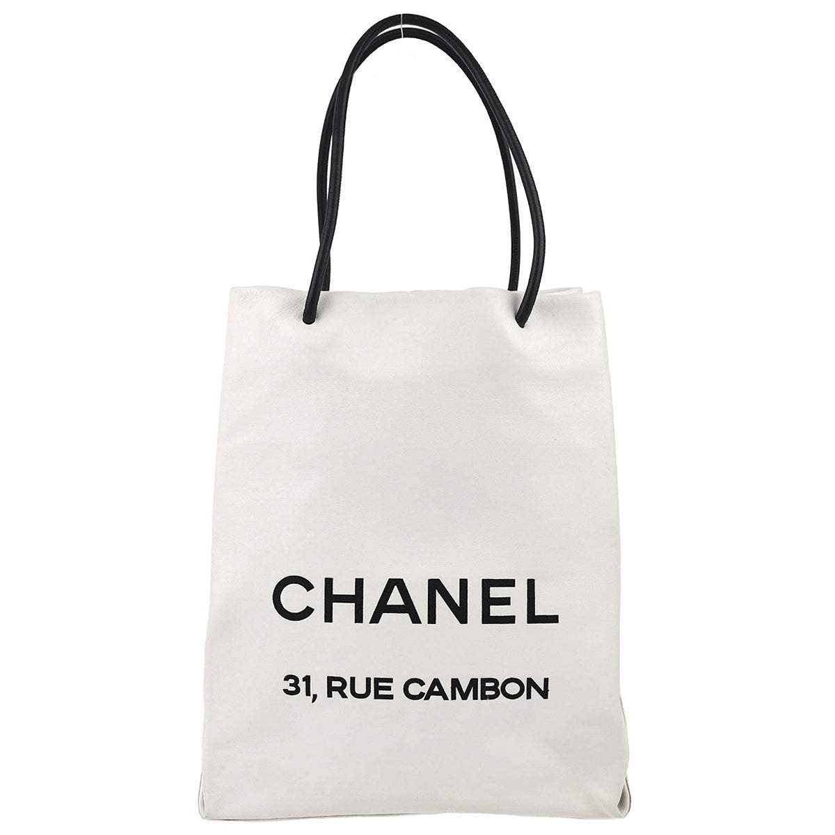 Chanel * White Calfskin Essential Tote Handbag