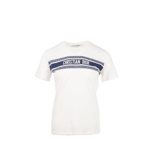 Dior size XS dioriviera T-Shirt Cotton white / navy