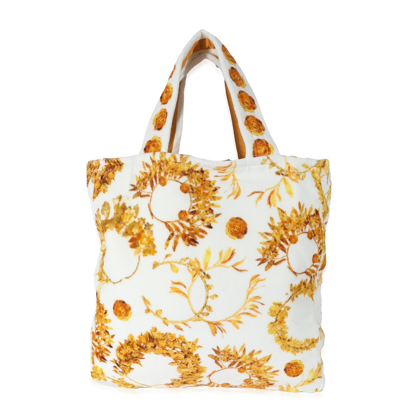 CHANEL White Terry Cloth Paris-Greece Beach Tote