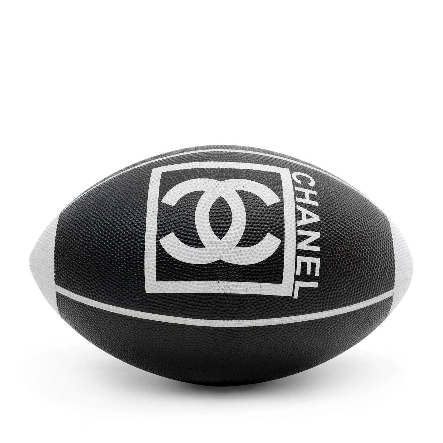 Chanel Game Series Black & White Football/Rugby Ball