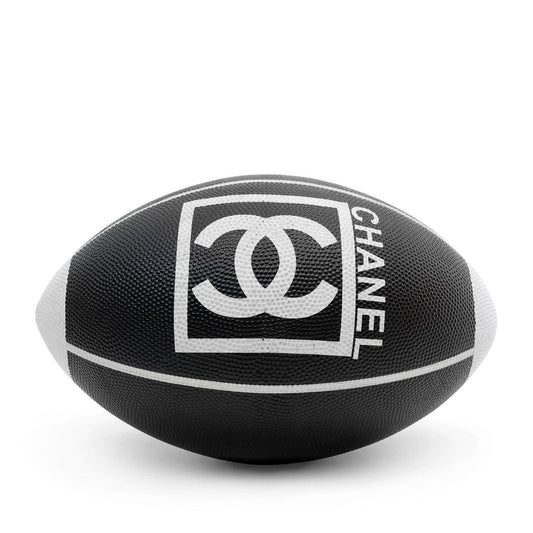 Chanel Game Series Black & White Football/Rugby Ball