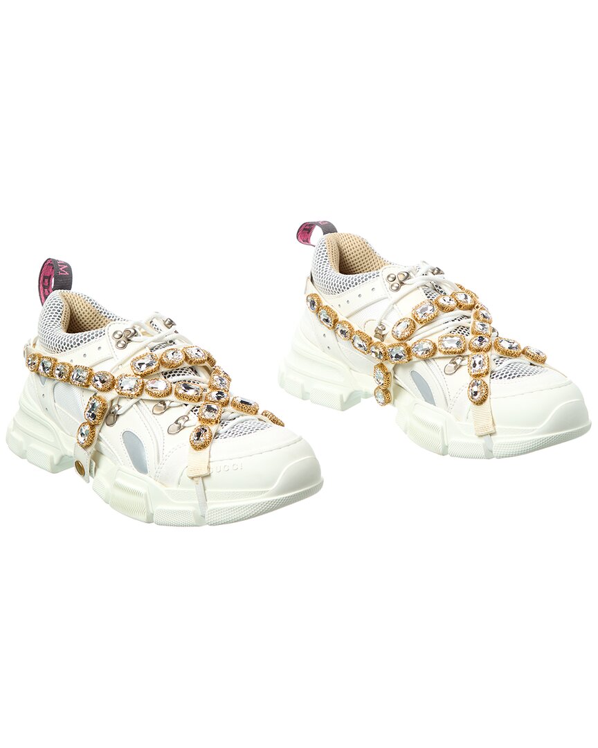 Gucci Flashtrek Leather & Mesh Sneaker ( ) White