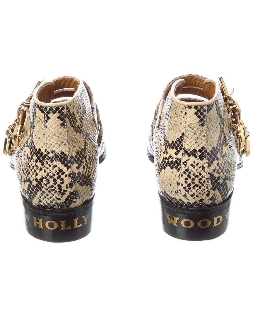 Gucci Python-Embossed Leather Bootie ( )