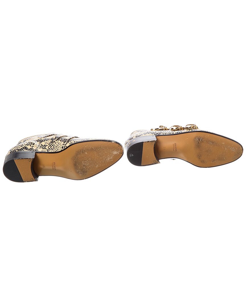 Gucci Python-Embossed Leather Bootie ( )