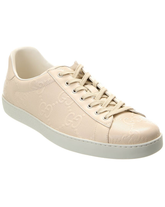 Gucci Interlocking G Leather Sneaker White
