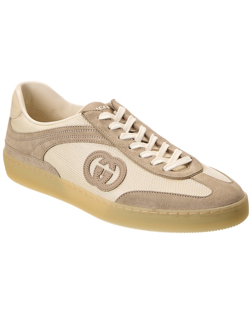 Gucci G75 Suede & Mesh Sneaker Brown Multi