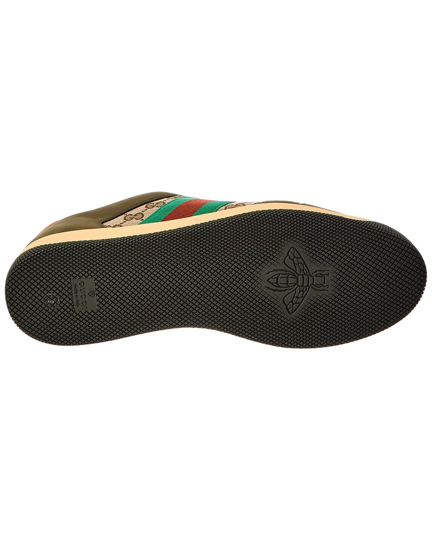 Gucci Screener Gg Canvas & Leather Sneaker
