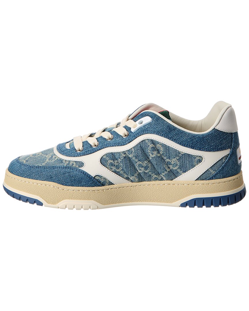 Gucci Re-Web Gg Denim & Leather Sneaker