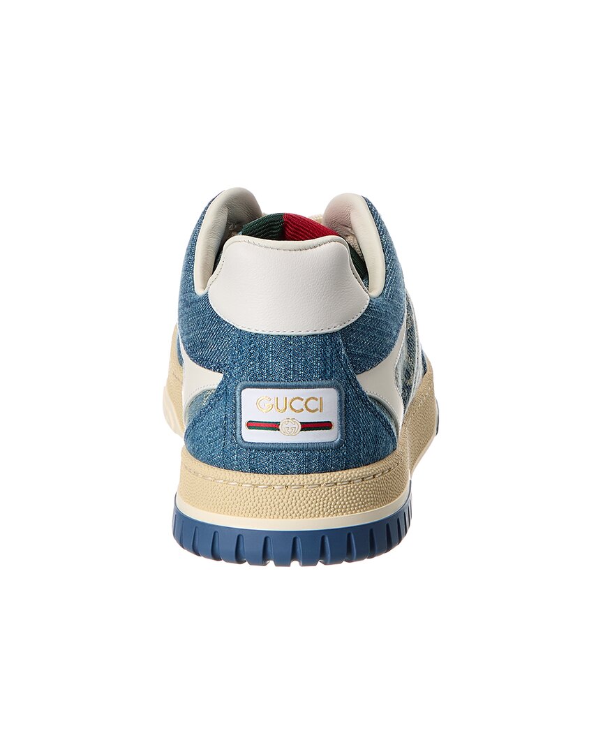 Gucci Re-Web Gg Denim & Leather Sneaker