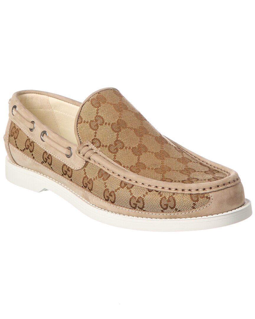 Gucci Canvas Moccasin Beige
