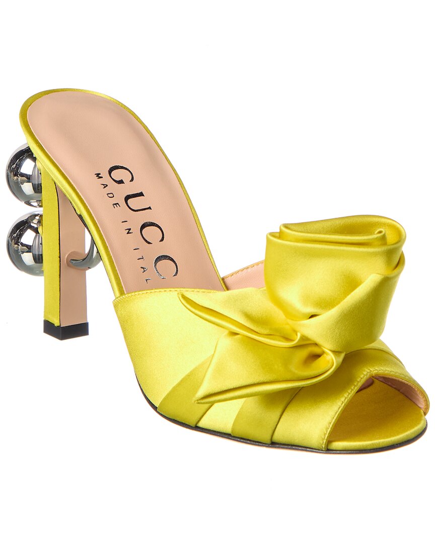 Gucci Satin Sandal 36 Yellow