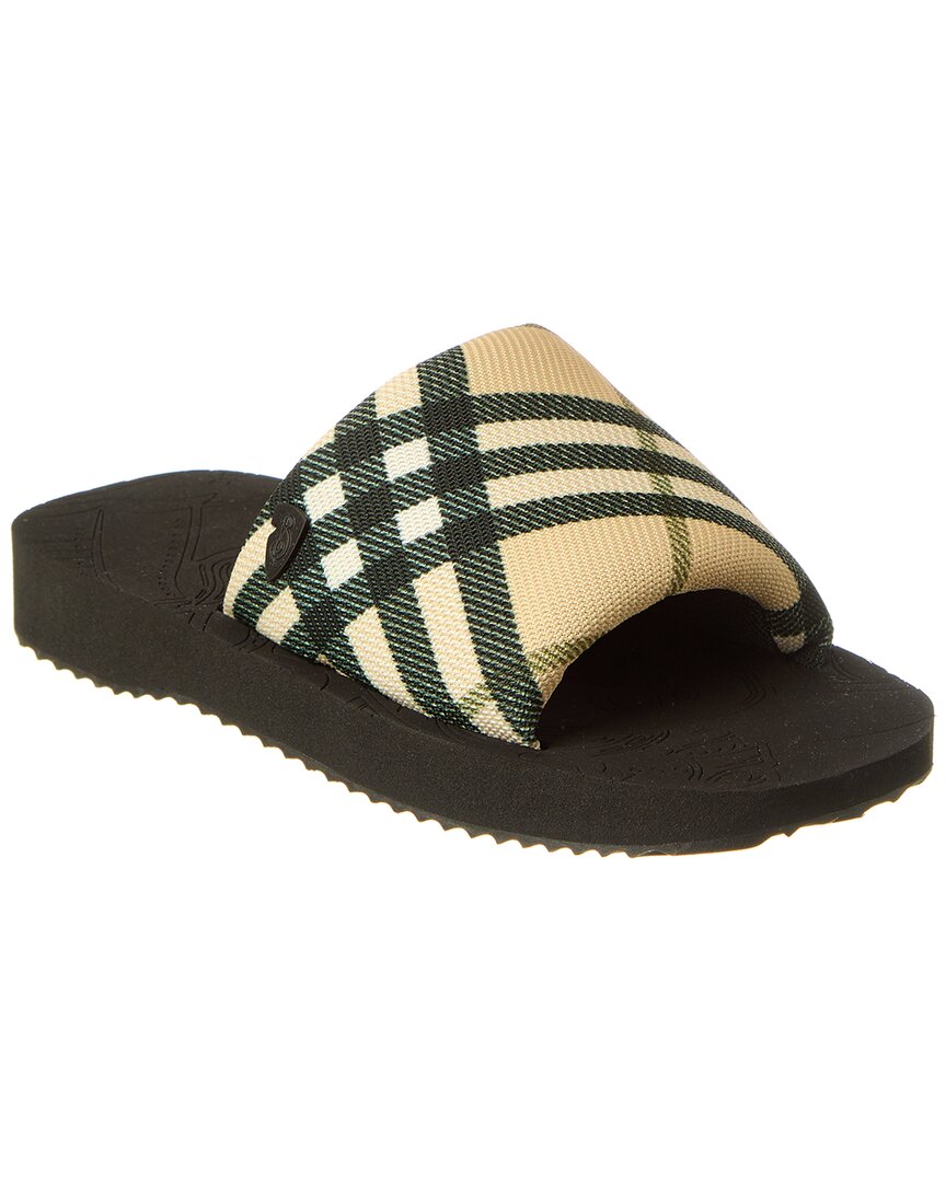 Burberry Check Trek Slide Brown Multi