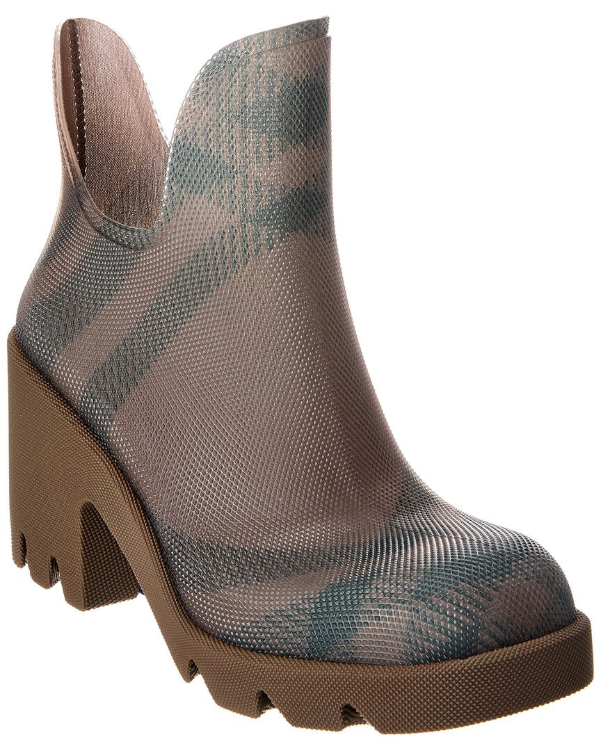 Burberry Check Rubber Bootie Green