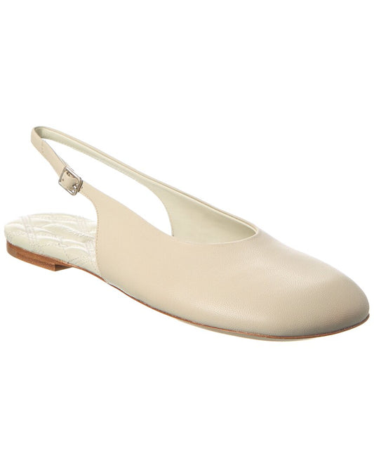 Burberry Baby Leather Slingback Flat White