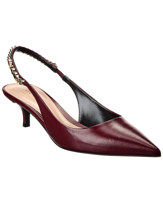Gucci Signoria Leather Slingback Pump Red
