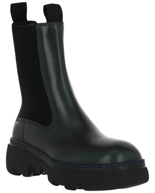 Burberry Leather Boot 38 Green