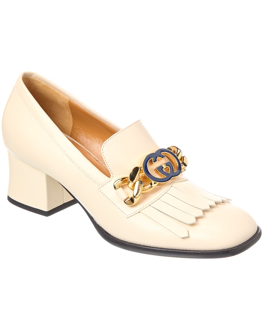 Gucci Jeanne Leather Pump 36 White