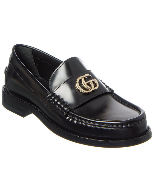 Gucci Double G Leather Loafer Black