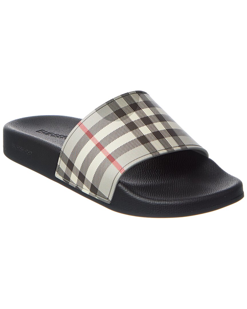 Burberry Check Slide Brown Multi