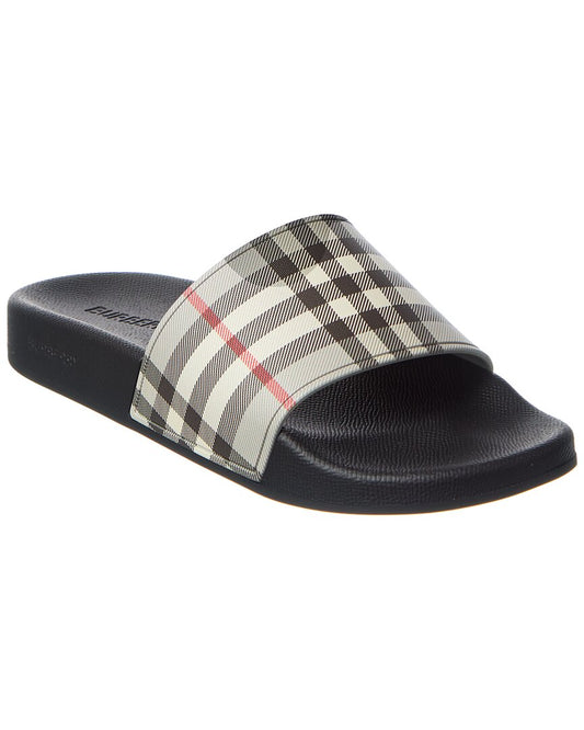 Burberry Check Slide Brown Multi