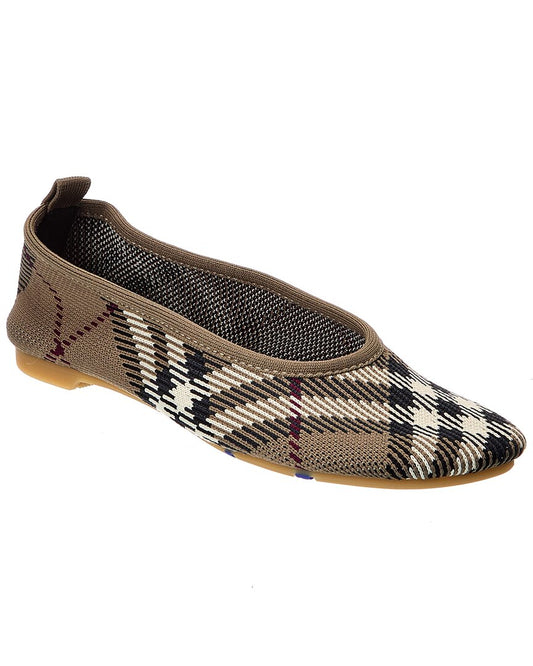 Burberry Check Ballerina Flat 39 Green