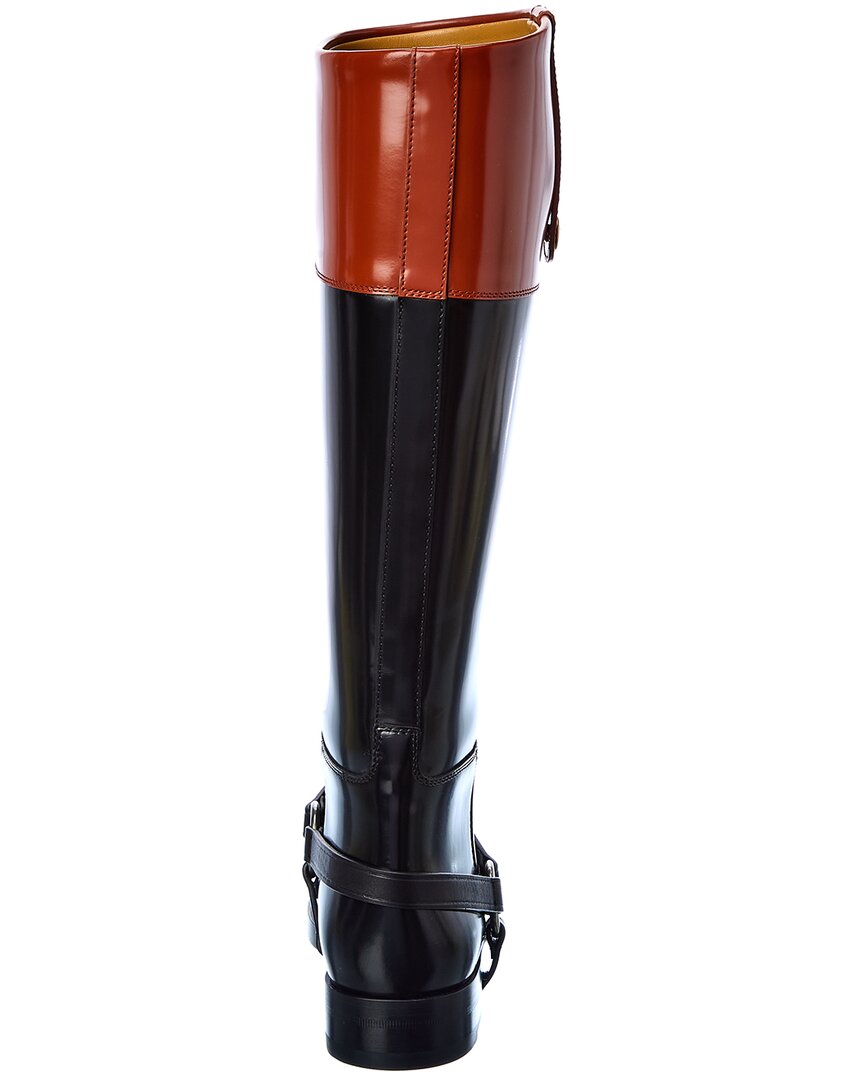 Gucci Harness Leather Knee-High Boot