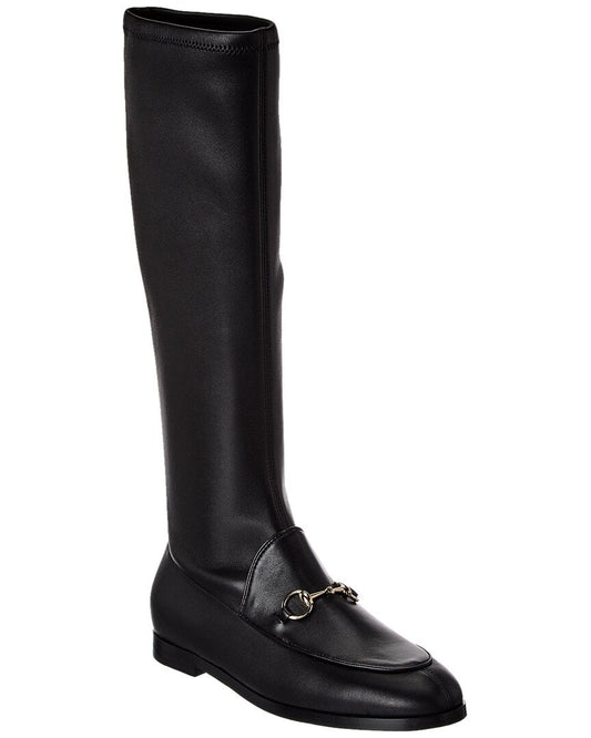 Gucci Jordaan Leather Knee-High Boot