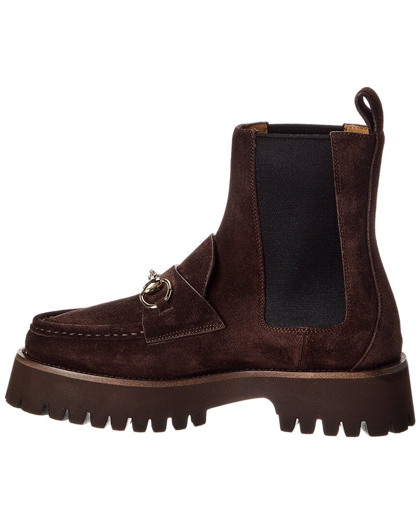 Gucci Horsebit Suede Bootie