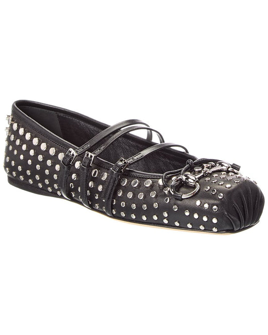 Gucci Horsebit Leather Ballet Flat