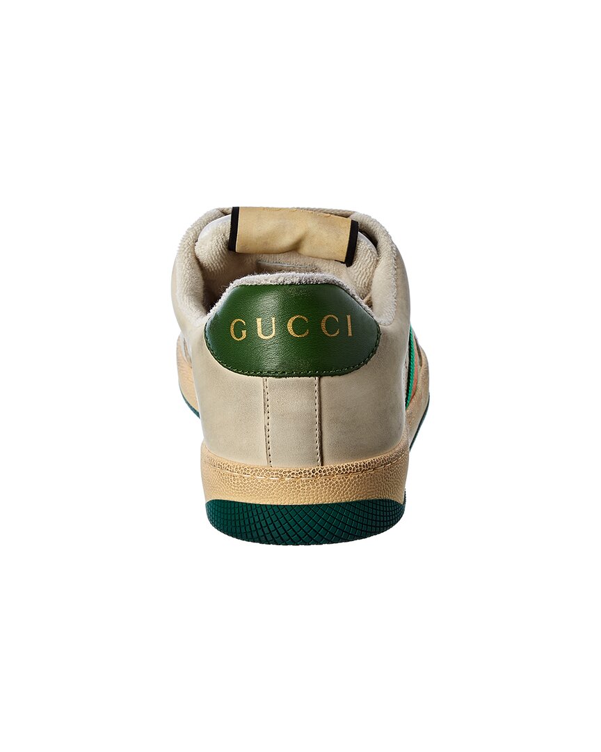 Gucci Screener Leather & Suede-Trim Sneaker