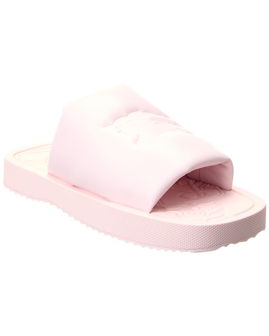 Burberry Ekd Slab Leather Slide Pink