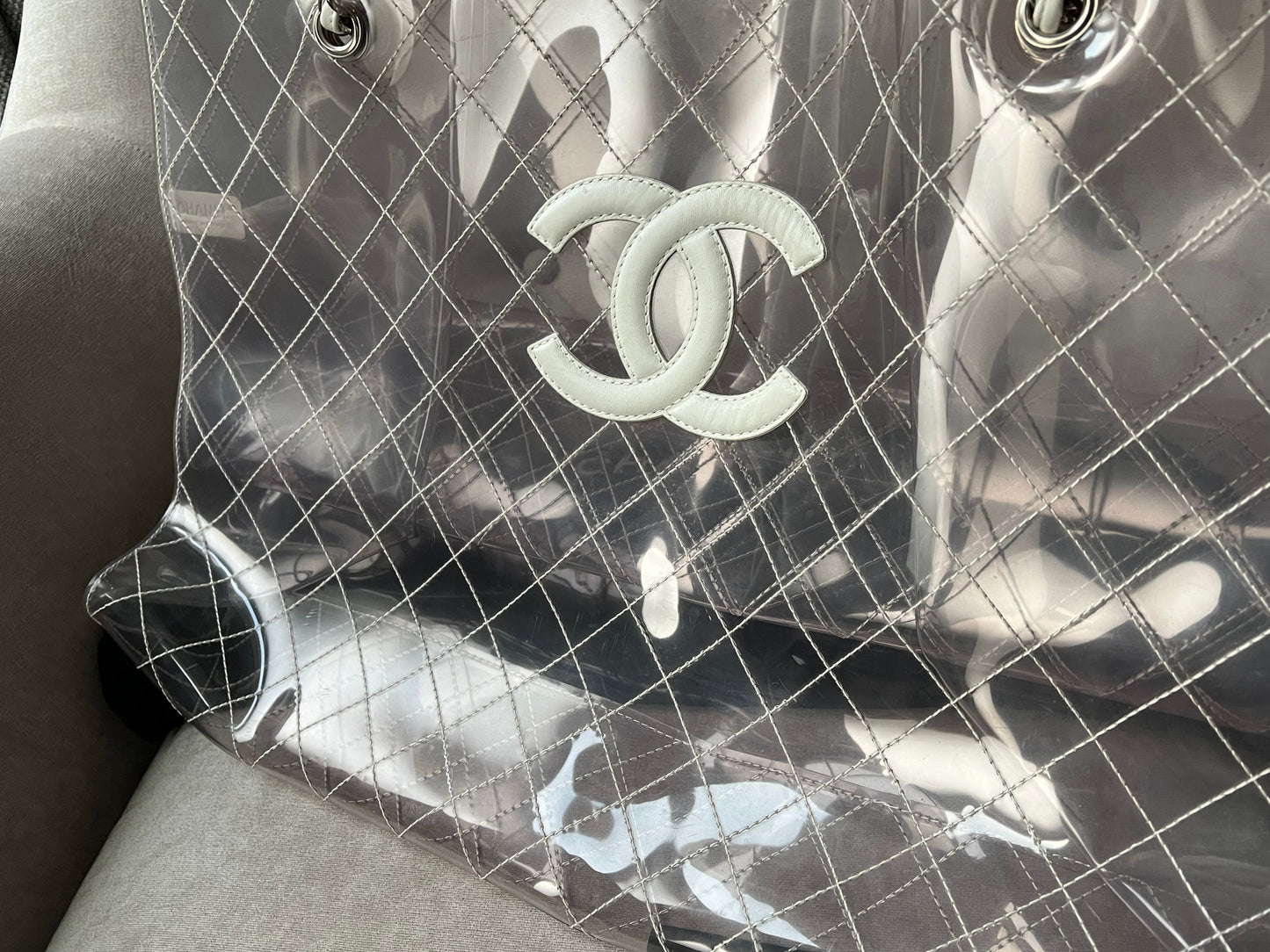 Chanel Quilted Large See Through CC Tote