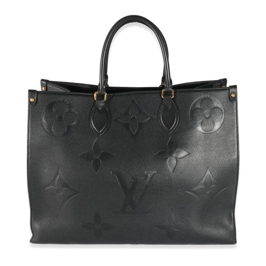 LOUIS VUITTON Black Monogram Empreinte Onthego GM